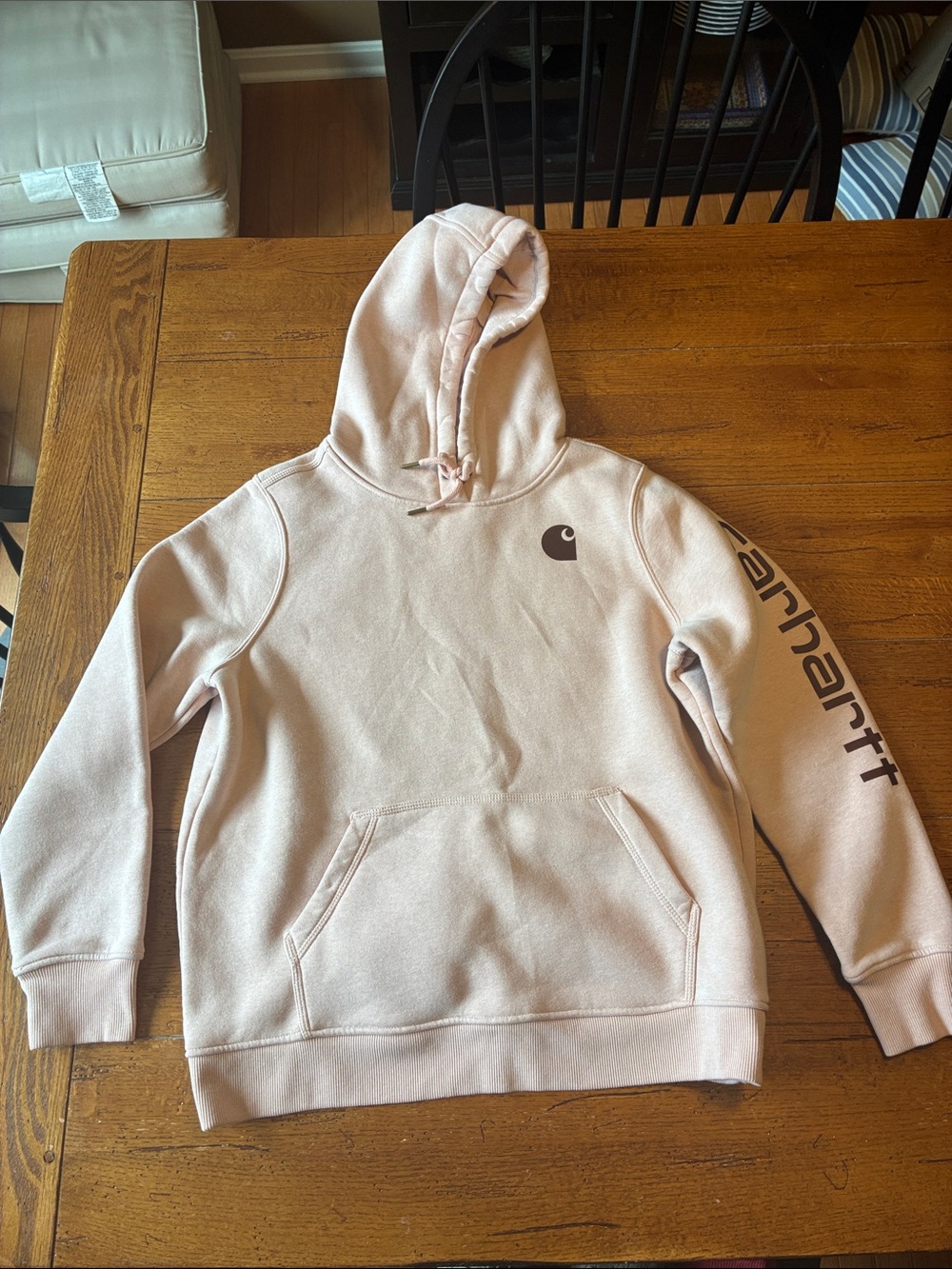 Carhartt Light Pink Logo Crewneck Hoodie